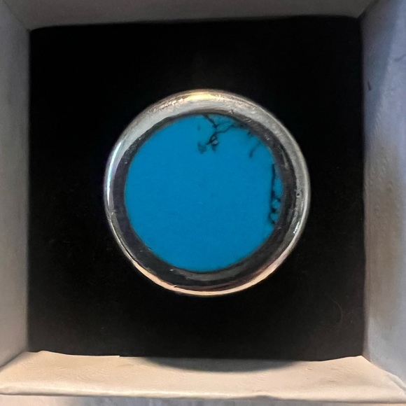 Turquoise .925 Sterling Ring - Picture 2 of 7